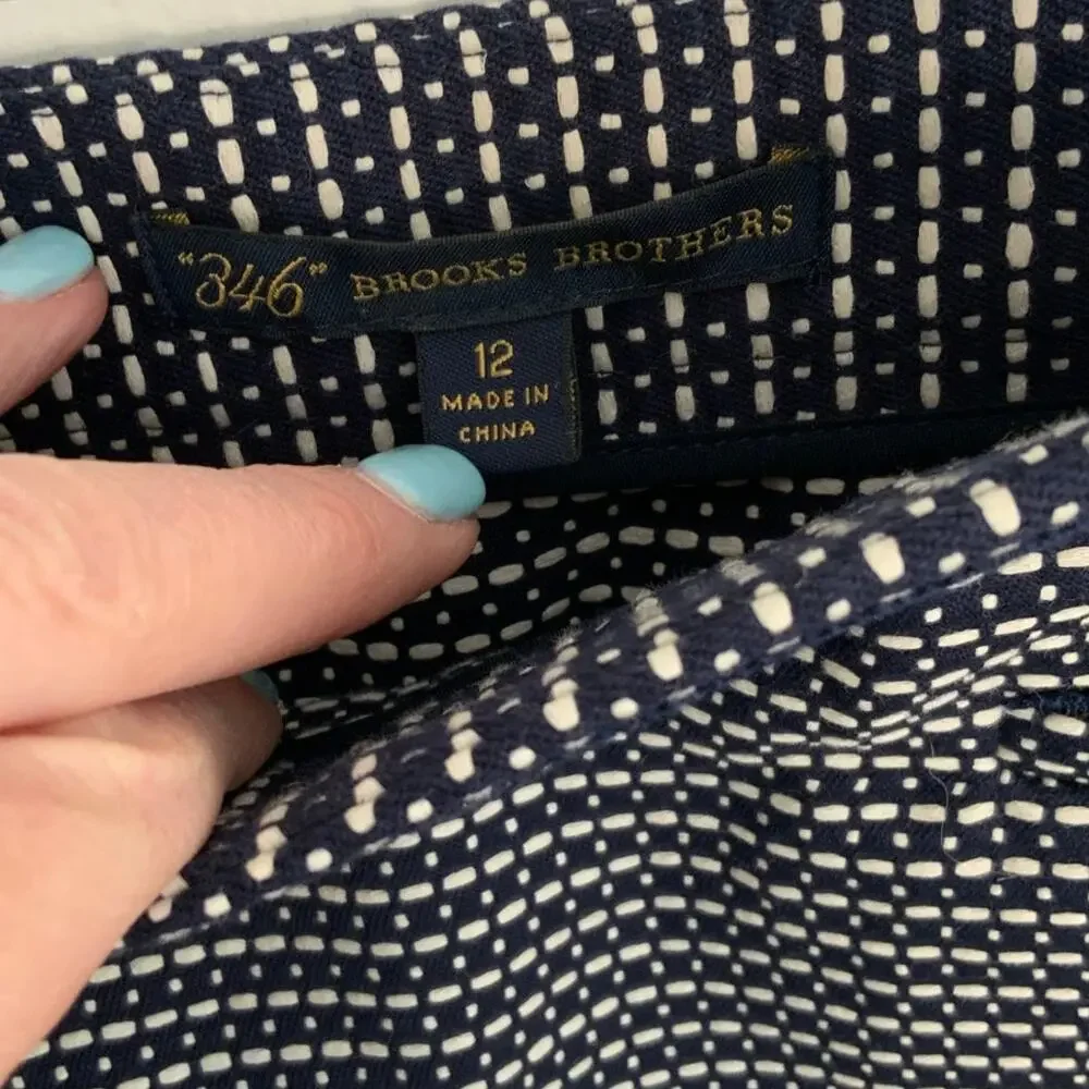 Brooks‎ Brothers Navy Cotton Women's skirt size 12
